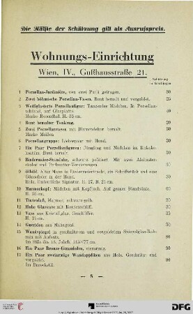 Wohnungs-Einrichtung Wien, IV., Gußhausstraße 21 (Nr. 1-237)