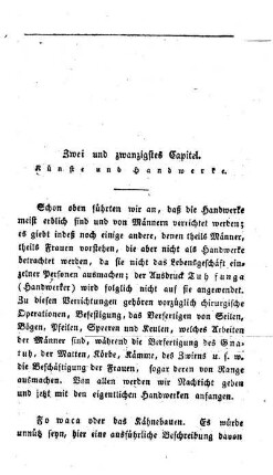 Zweiundzwanzigstes Capitel - Künste und Handwerke.