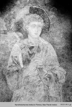 Gewölbedekoration : Ausmalung der Galerien : Wimpergarkaden und östliche Apostelgruppe