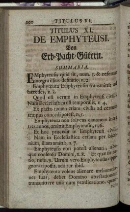 Titulus XI. De Emphyteusi. - Titulus XV. De Emtione Et Venditione.