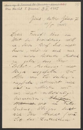 Brief an Ferruccio Busoni : 11.05.1908