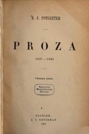 Proza : 1837 - 1845