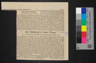 Zeitungsausschnitt zur S.M.H. Möwe