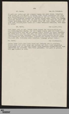 [Feldpostkarten, 10.11. - 15.11.1914]