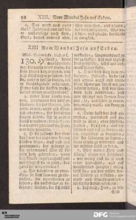 XIII. Vom Wandel Jesu auf Erden.