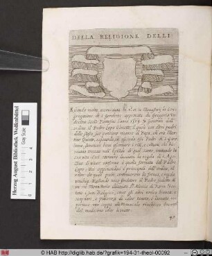 DELLA RELIGIONE DELLI [PADRI DI S. GEROLOMO INSTITVI TI DA LVPO OLMETTO].