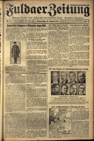 Erste Ausgabe vom Donnerstag, den 28. Januar 1932.