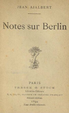 Notes sur Berlin