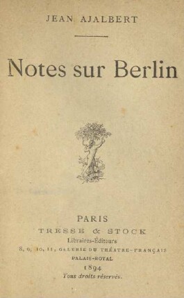 Notes sur Berlin