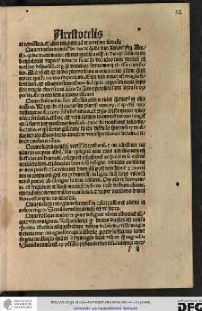 Quare melius auditur de nocte quam de die.
