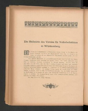 Die Heilstätte des Vereins für Volksheilstätten in Württemberg.