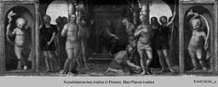Allerheiligenaltar : Predella mit Szenen der Legende der Heiligen Vier Gekrönten