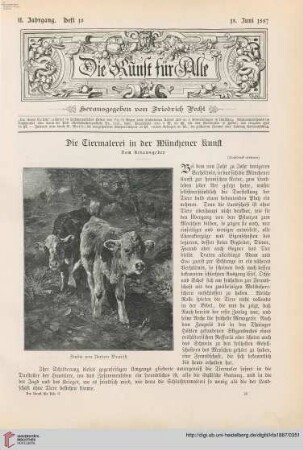 Die Tiermalerei in der Münchener Kunst