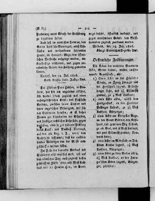[Num. 57. Haupttitelseite fehlt.], Ausgabe vom 23. Juli 1816