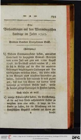 Dritten Bandes Dreizehntes Stuek.