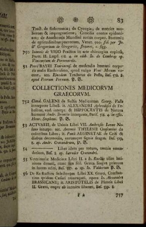 Collectiones medicorum graecorum. - Collectt. medicor. arab. et latinor.