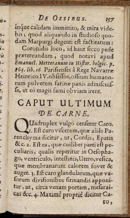 Caput Ultimum. De Carne.