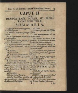 Caput II. De Denegatione Totali, Seu Privatione Sepulturae