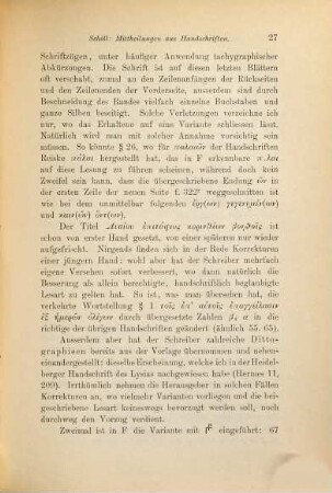 Mittheilungen aus Handschriften