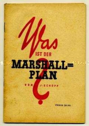 Kommunistische Propagandaschrift gegen den Marshall-Plan