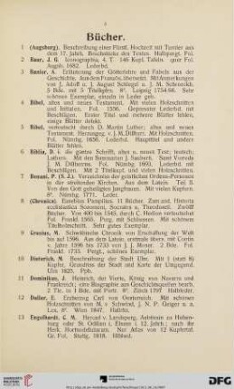 Bücher (Nr. 1-69a)