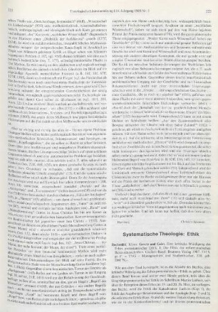 222-224 [Rezension] Bockmühl, Klaus, Gesetz und Geist