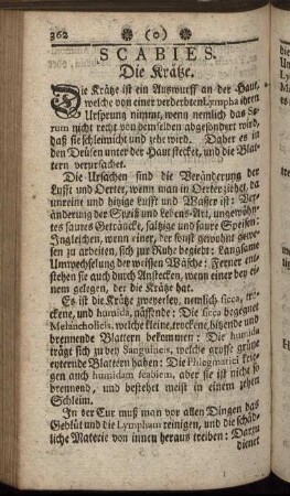 Scabies. Die Krätze. - Ophthalmia. Entzündung der Augen.
