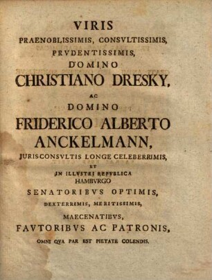 Diss. iubil. de imperante subditum religionis causa emigraturum transplantandi iure gaudente, iuxta pacificat. relig. §. Wo aber unsere