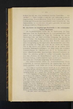 III. Das Gebiet der langstapeligen Baumwolle in den nordamerikanischen Südstaaten.