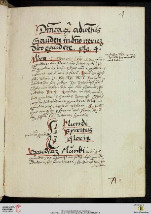Dominica prima aduentüs [Predigttext, Phil 4,4]