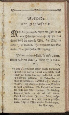 Vorrede der Verfasserin