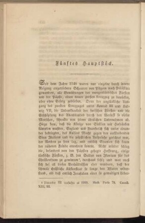 Fünftes Hauptstück. [Der Kreuzzug Kaiser Friedrichs I (1188-1190)]