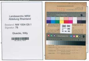 Entnazifizierung Willy Gluecks , geb. 08.05.1904 (Volkswirt)