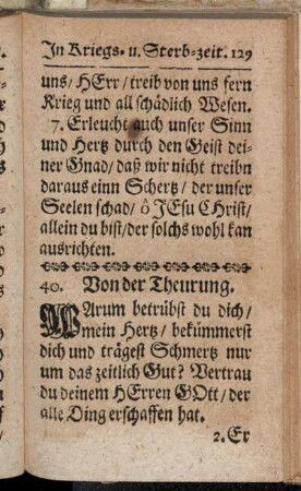 Von der Theurung.