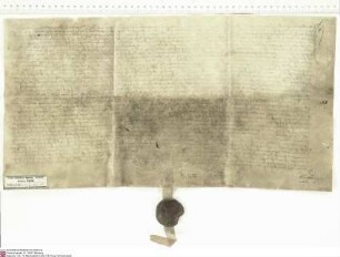 Giso von Haun, Sohn des verstorbenen Giso, bekundet, dass er Johann [I. von Henneberg], Abt von Fulda, gelobt hat, den Burgfrieden von Haun [Burgh...