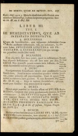 Tit. I. De Hereditatibus, Quae Ab Intestato Deferuntur