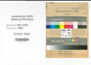 Entnazifizierung Albert Scheidt , geb. 06.10.1883 (Oberbrandmeister)