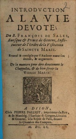 Introduction à la vie devote