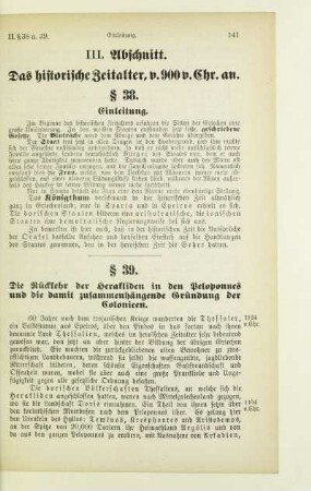 III. Abschnitt. Das historische Zeitalter, v. 900 v. Chr. an
