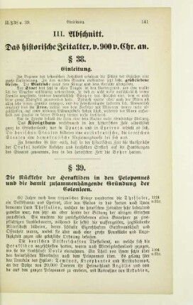 III. Abschnitt. Das historische Zeitalter, v. 900 v. Chr. an