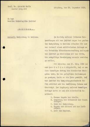 H. Bulle und F. Ott an DAI Athen
