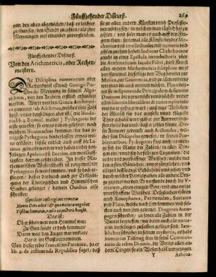 Fünffzehender Discurß. Von den Arithmeticis, oder Rechenmeistern.