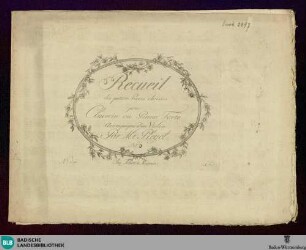 3: Recueil des petites pieces choisies : pour clavecin ou piano forte accompagné d'un violon