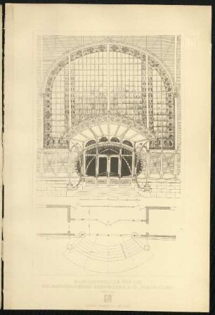 Maschinenhalle für die Gelsenkirchener Bergwerks A.-G. "Rhein-Elbe" / Portal