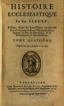 Histoire Ecclesiastique, 4. Depuis l'an 361. jusques à l'an 395.