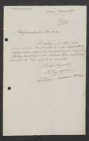 Brief von Hugo de Vries an Unbekannt