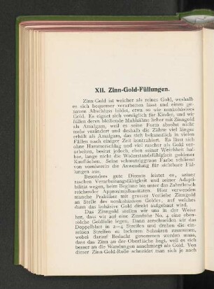 XII. Zinn-Gold-Füllungen.
