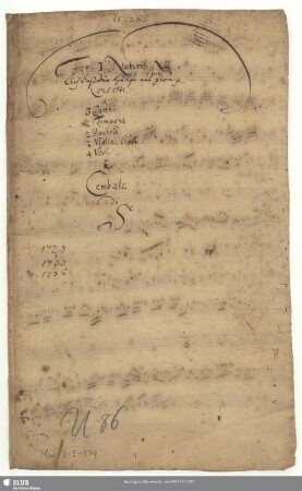 Ach daß du den Himmel zerrissest - Mus.2-E-574 : V (4), Coro, orch, bc