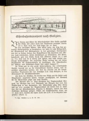 Eisenbahntransport nach Galizien