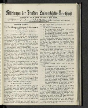 Beilage Nr. 16 zu Stück 16 vom 9. Juni 1900.